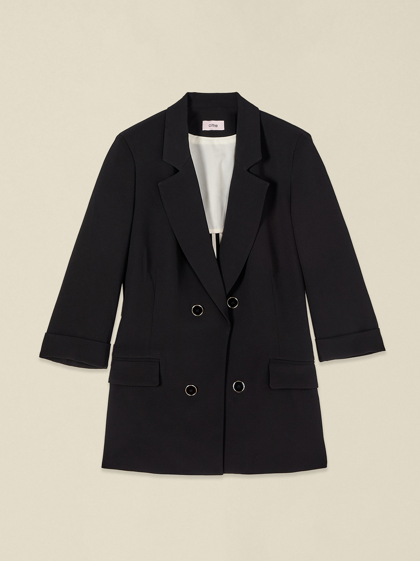 Blazer in tessuto cr&ecirc;pe image number 3