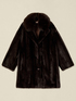 Coat in plush fabric image number 3