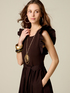 Two-material flare dress image number 2