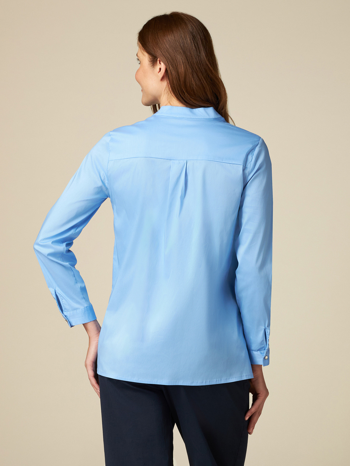 Hemdbluse aus Popeline mit R&uuml;sche image number 1
