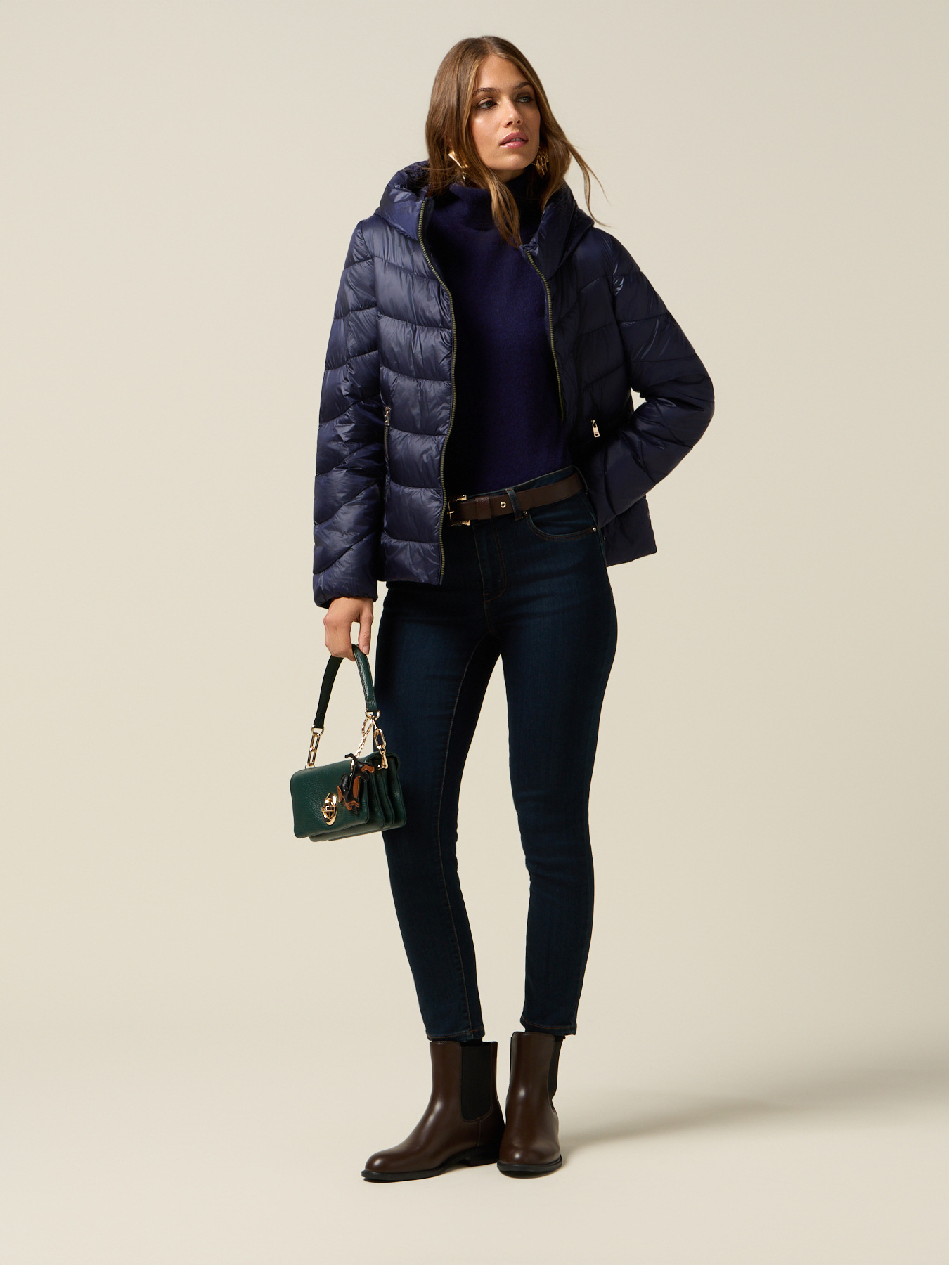 Skinny jeans in denim with buckle detail image number 0