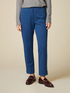 Pantaloni chino in punto milano fantasia image number 3