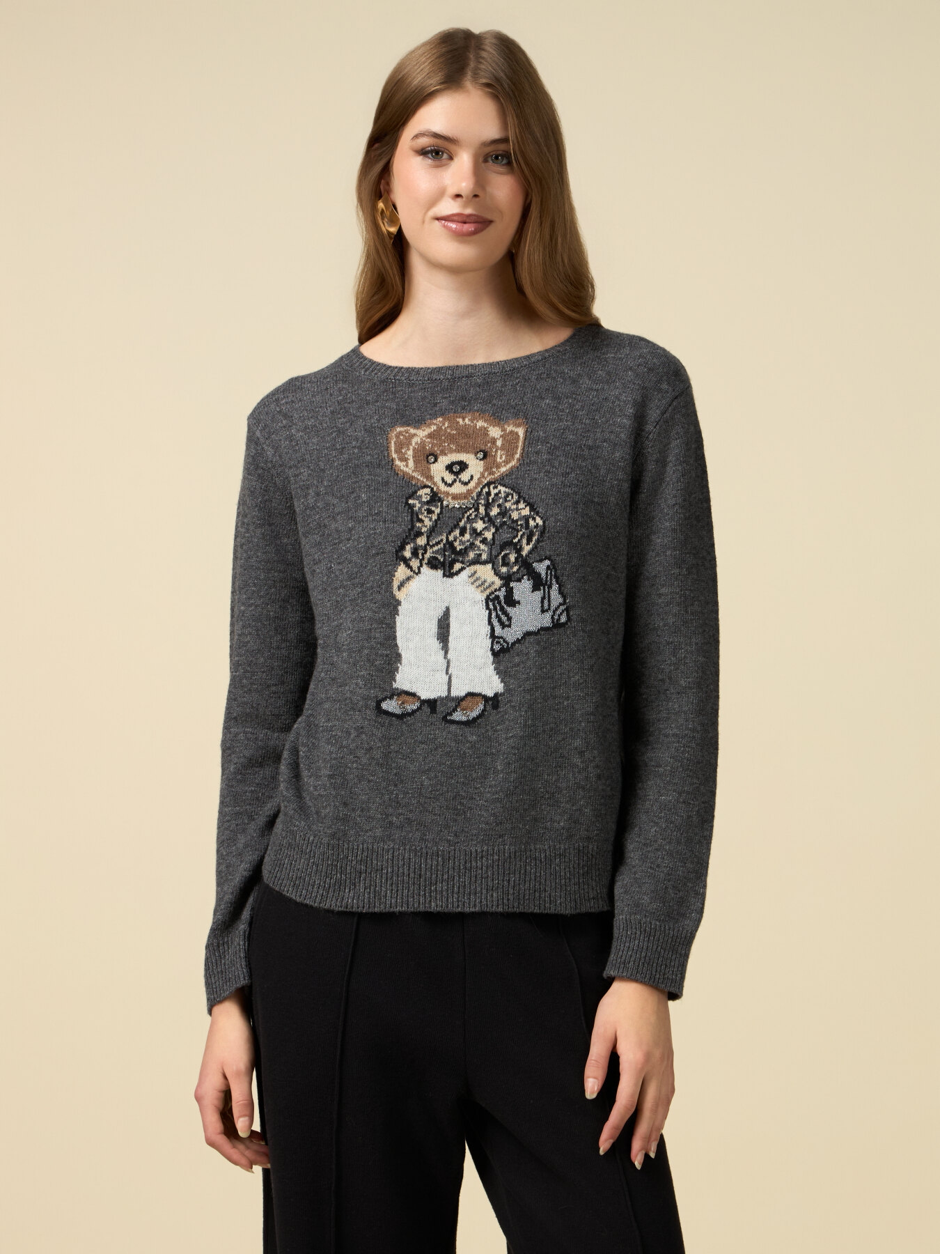 Wool-blend jumper with inlay image number 0