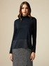 Turtleneck with satin insert image number 0