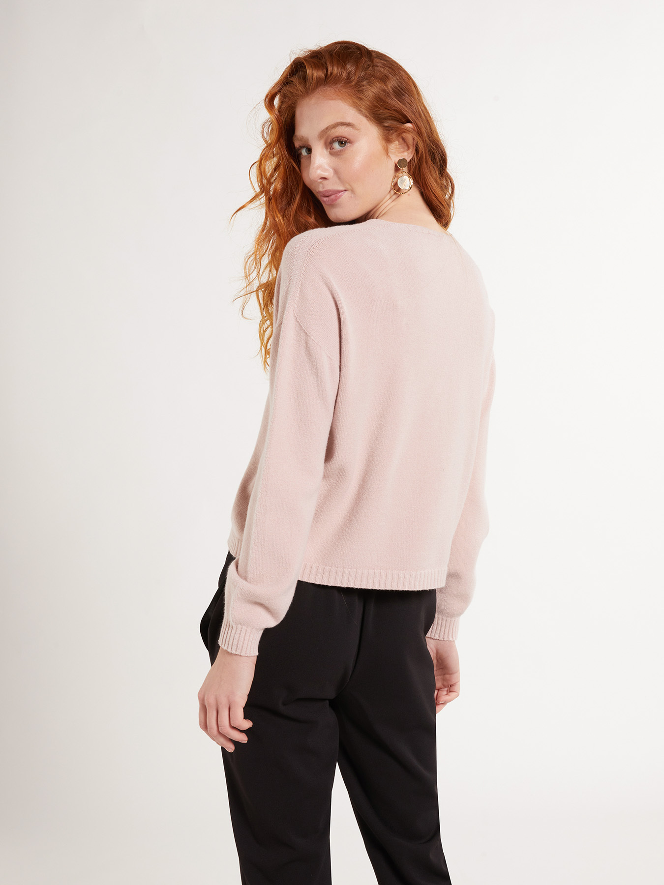Cardigan con scollo a V image number 1