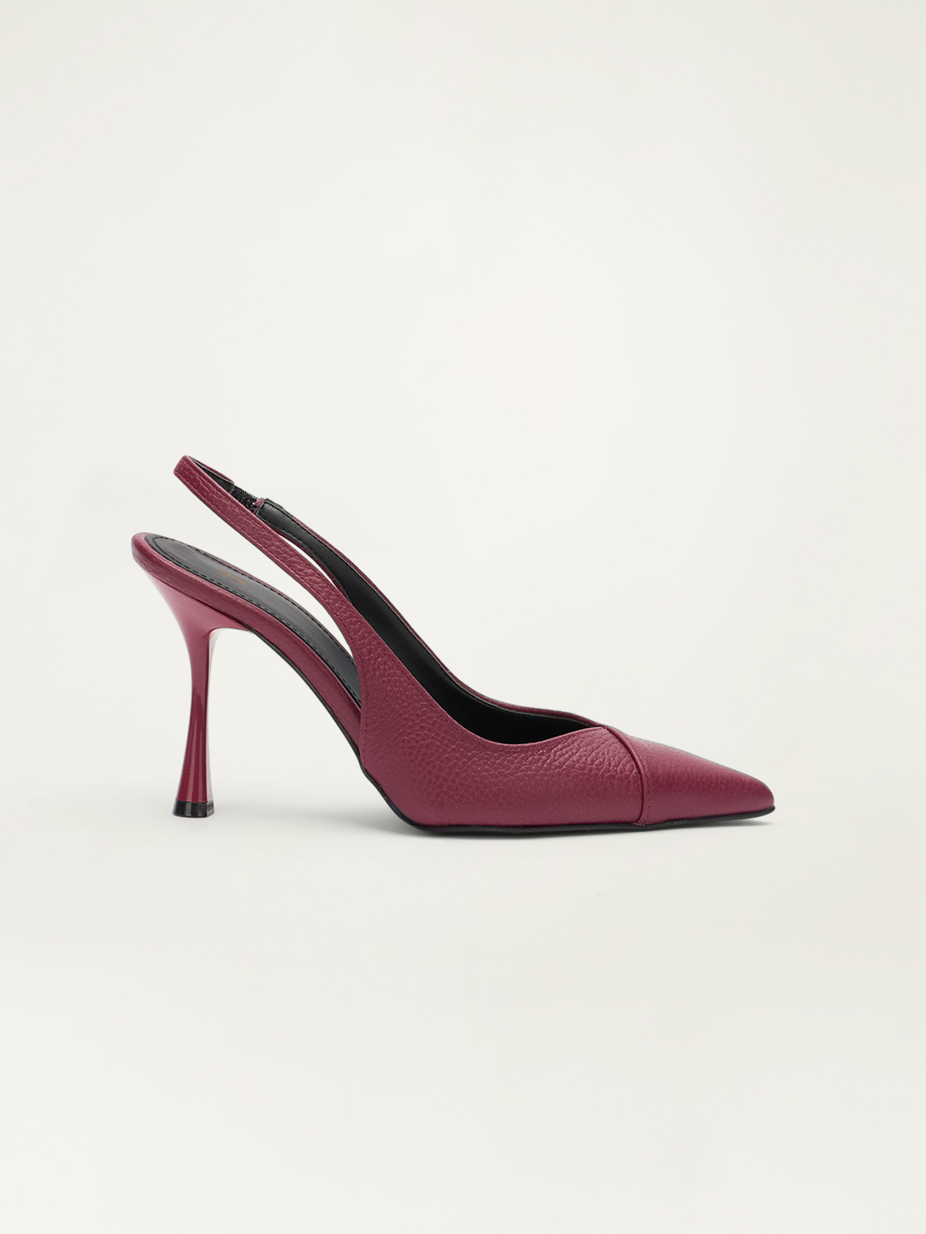 Real leather slingback kitten heels image number 2