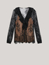 Camicia in pizzo con top a contrasto image number 3