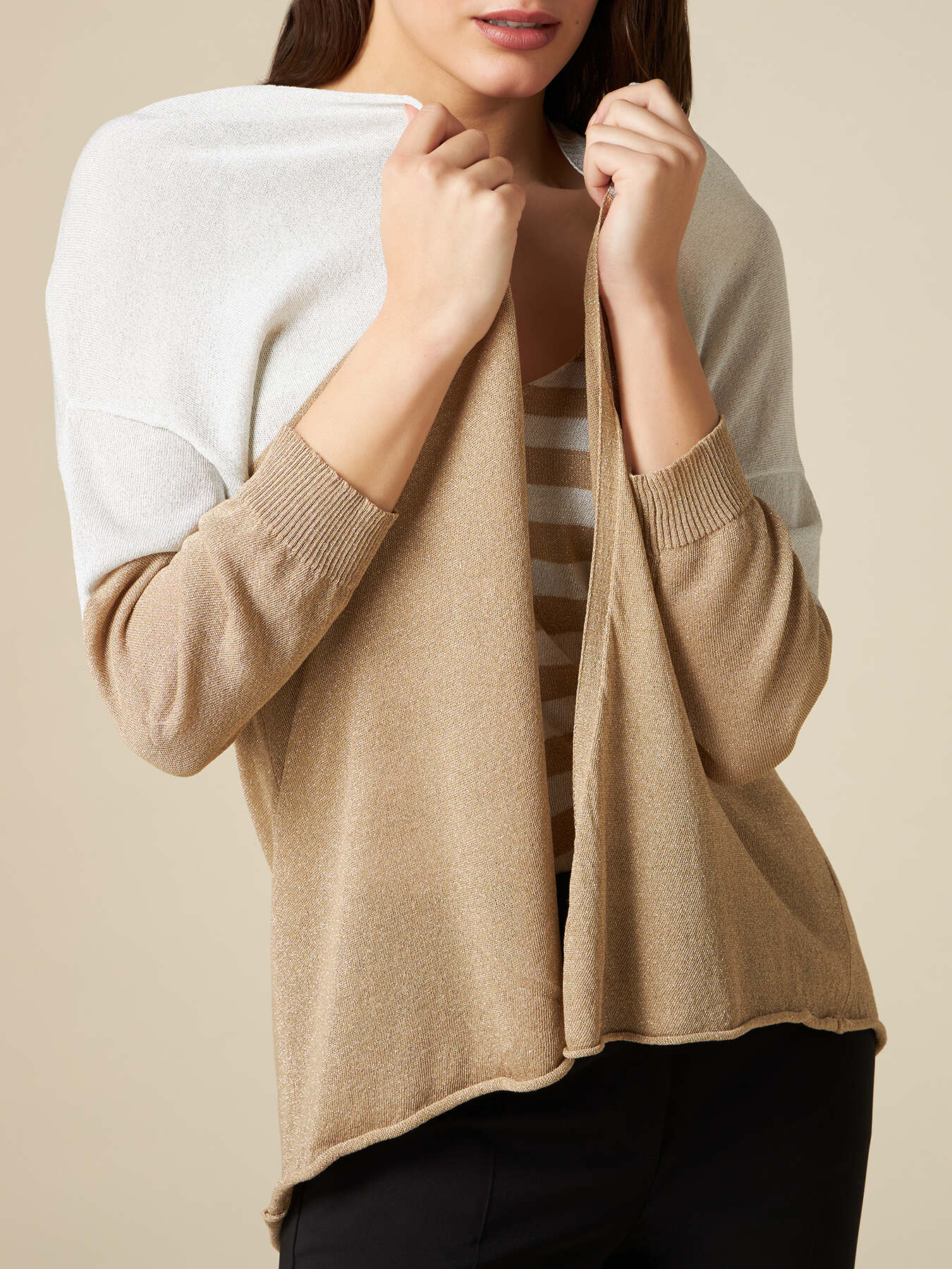 Cardigan lurex bicolor image number 2