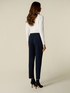 Regular pants in cr&ecirc;pe fabric image number 1