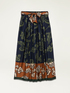 Patterned viscose midi skirt image number 4