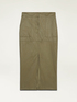 Crinkled fabric midi pencil skirt image number 4