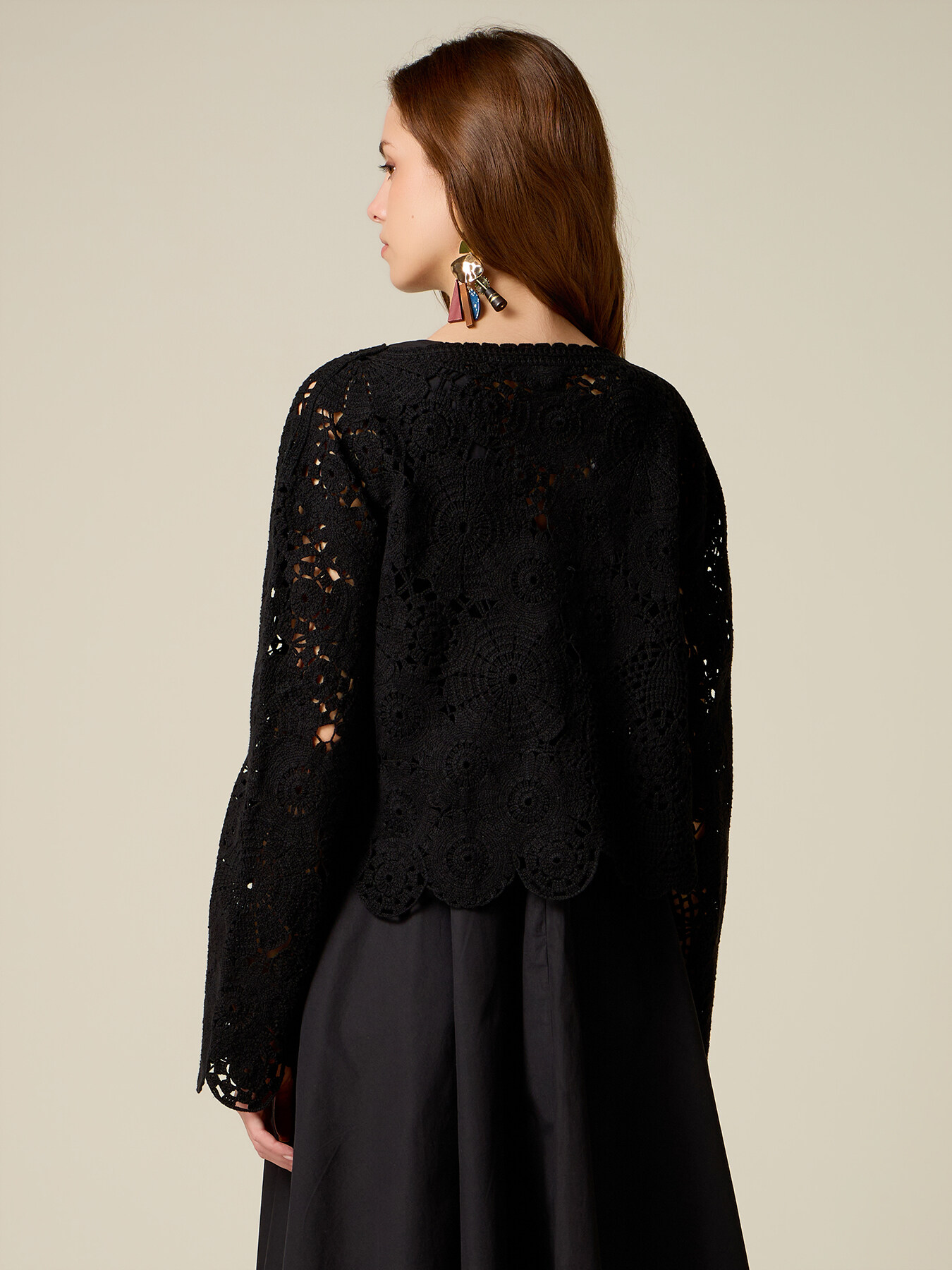 Short crochet cardigan image number 1