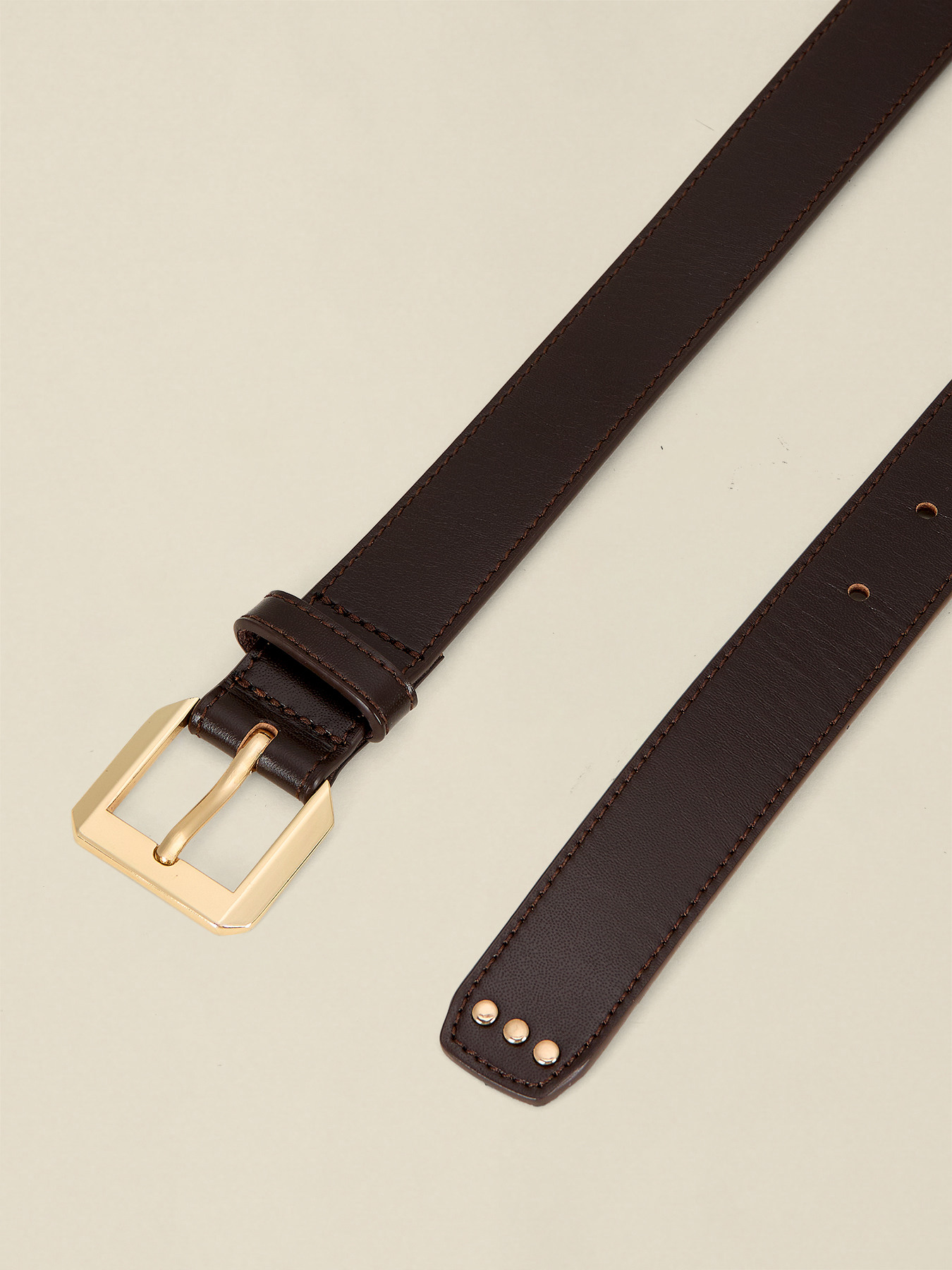 Genuine leather belt image number 1