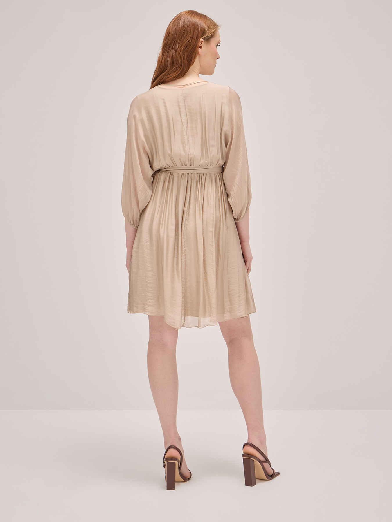 Vestito corto misto seta image number 1