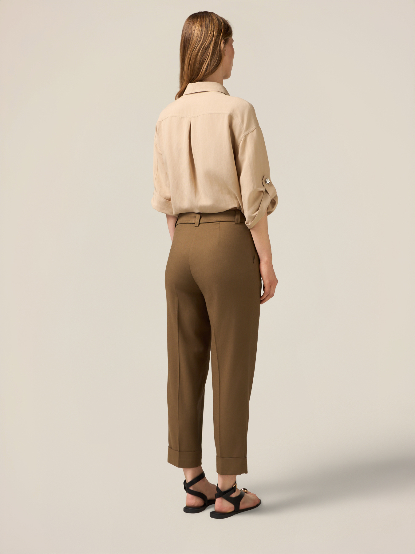 Linen blend chino pants image number 1