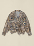 Patterned crossover blouse image number 3