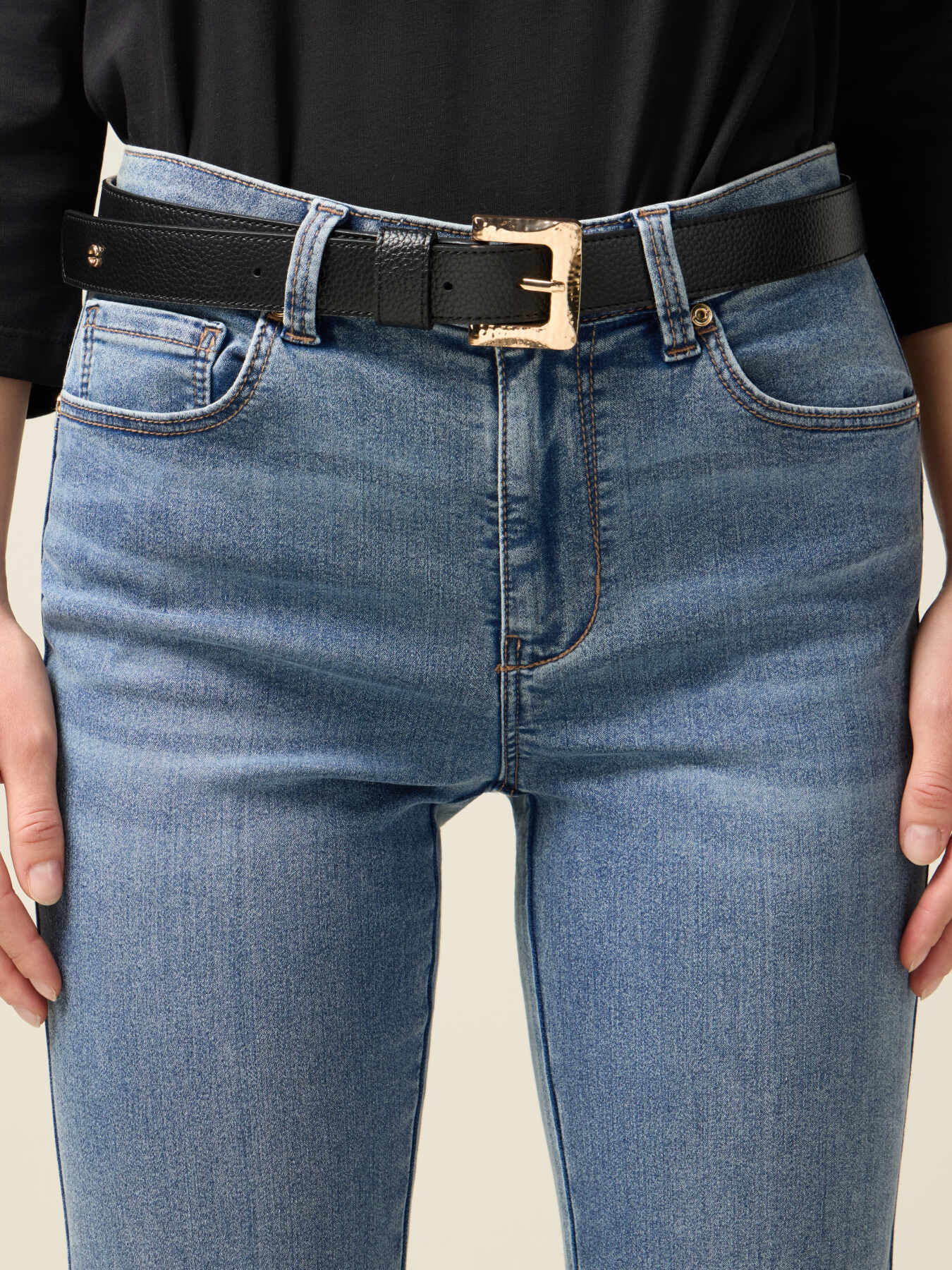 Belt with golden buckle image number 0