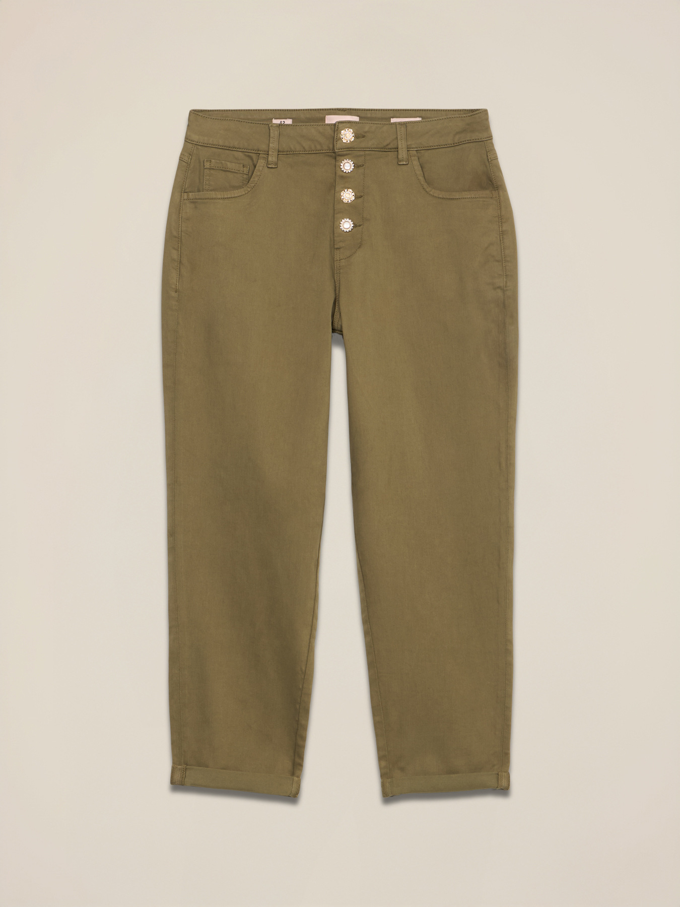 Pantaloni boyslim in cotone/lyocell image number 4