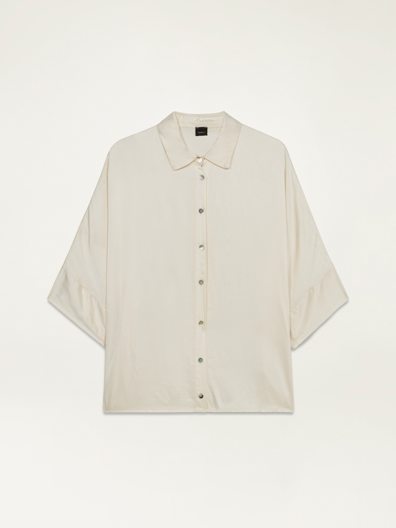 Oversized viscose satin shirt image number 3