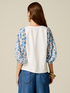 T-shirt with patterned sleeves image number 1