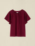 Blouse en viscose avec drap&eacute; image number 3
