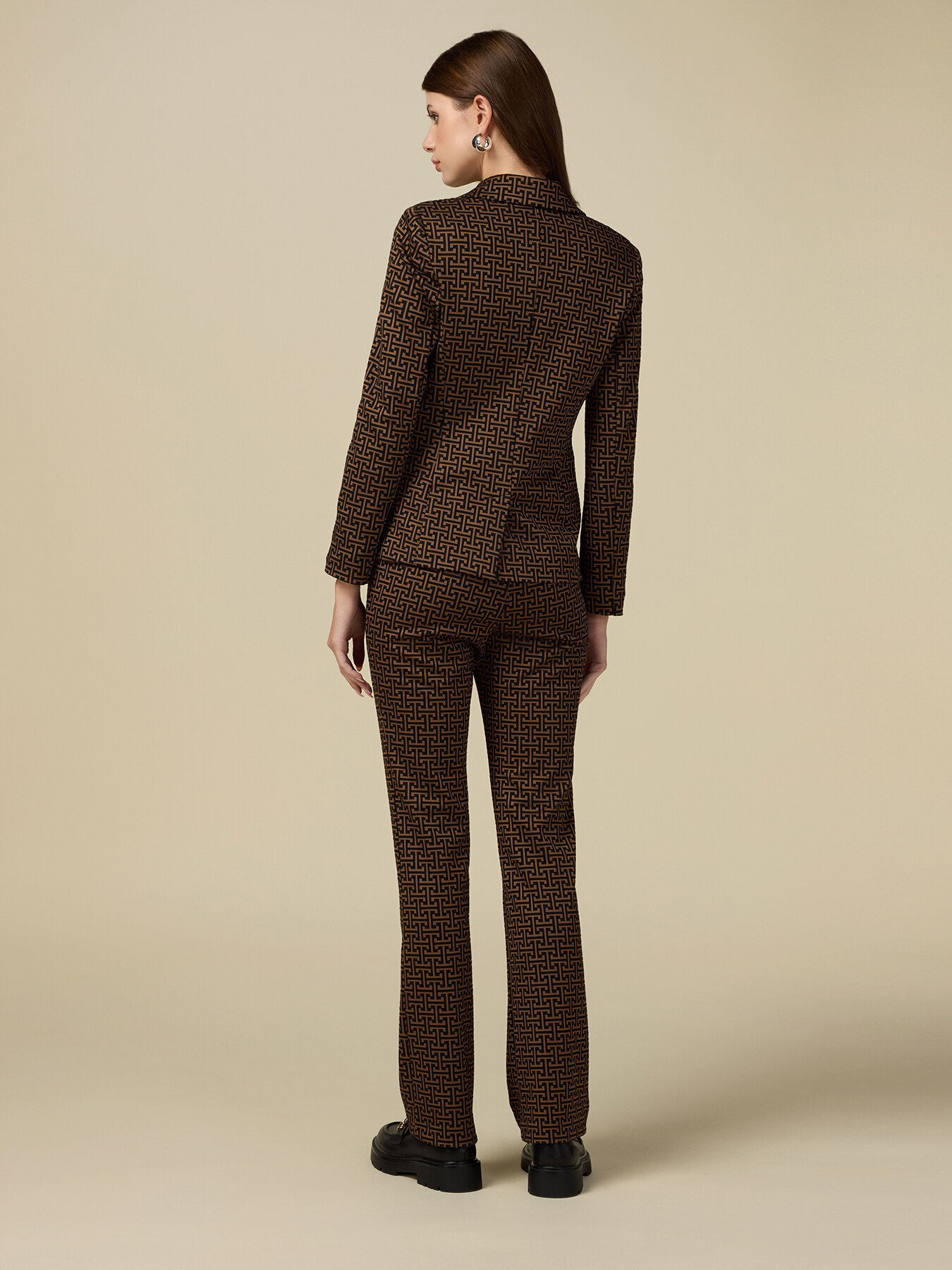 Blazer din jerseu jacard image number 1
