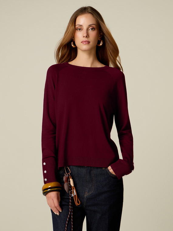 Strickpullover mit Knopfdetail