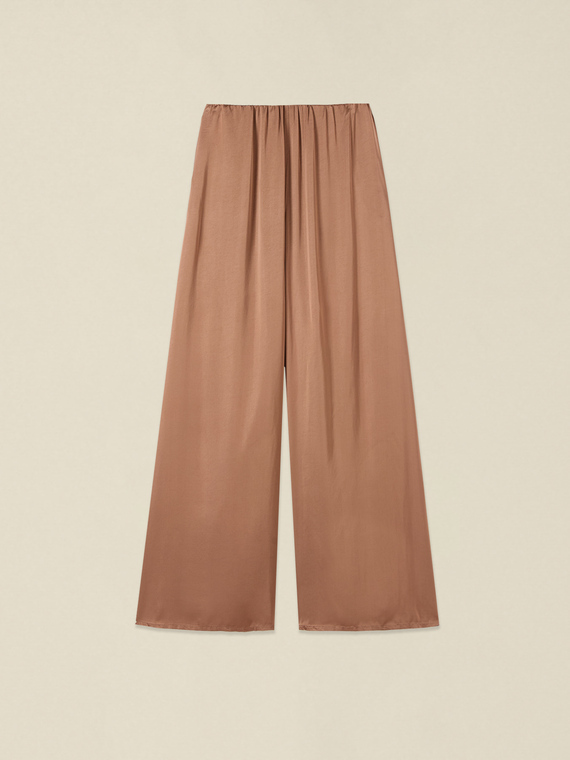Palazzo pants in viscose satin