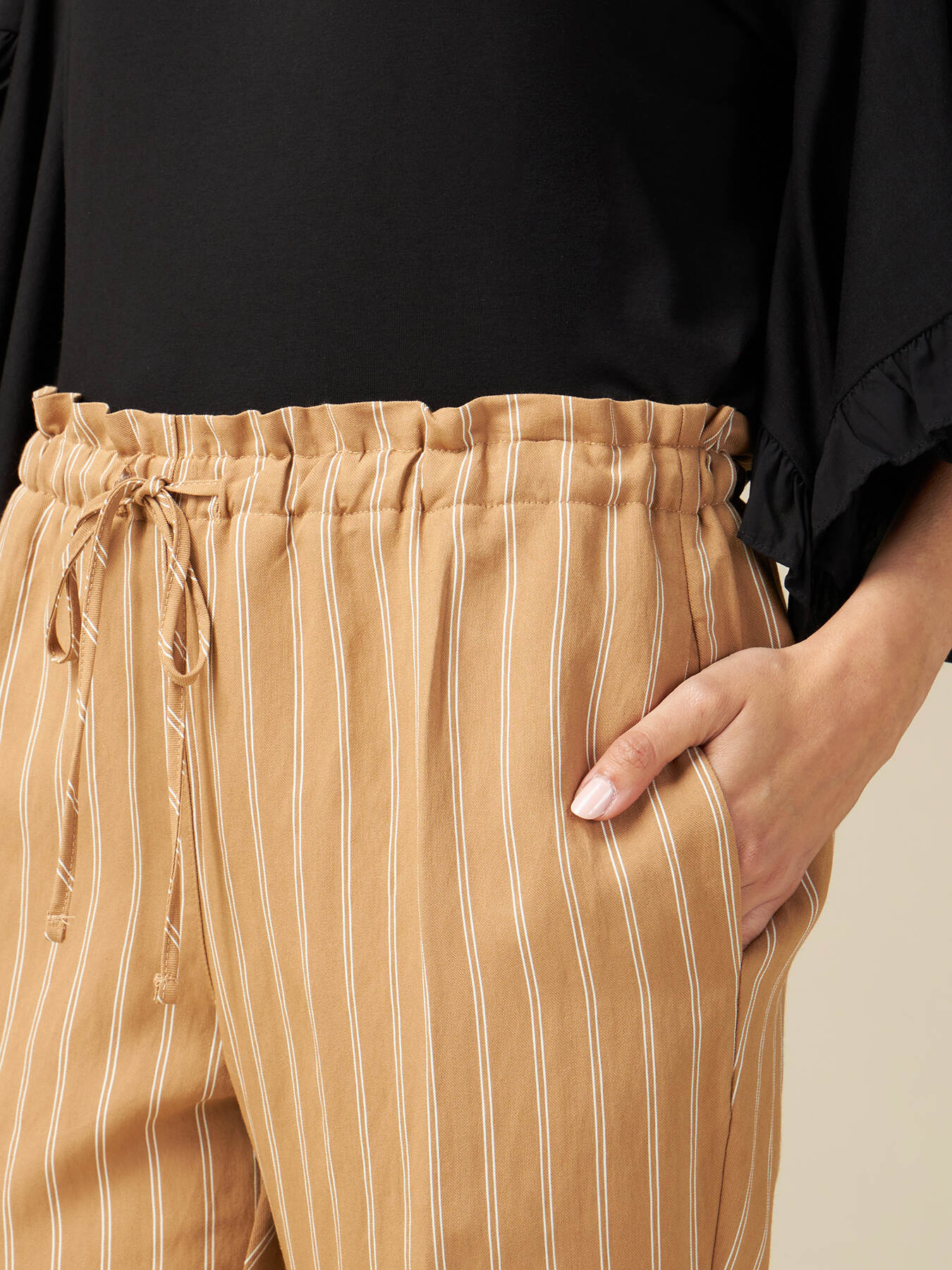 Pinstripe joggers image number 2