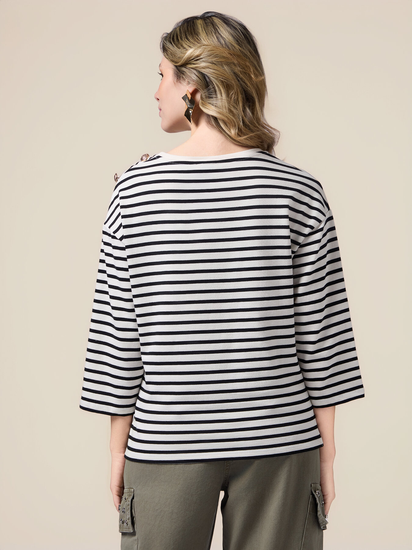 T-shirt maniche lunghe in cotone spesso image number 1