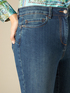 Eco friendly flared jeans with jewel button image number 2
