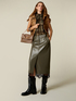 Midi pencil skirt with lace image number 0