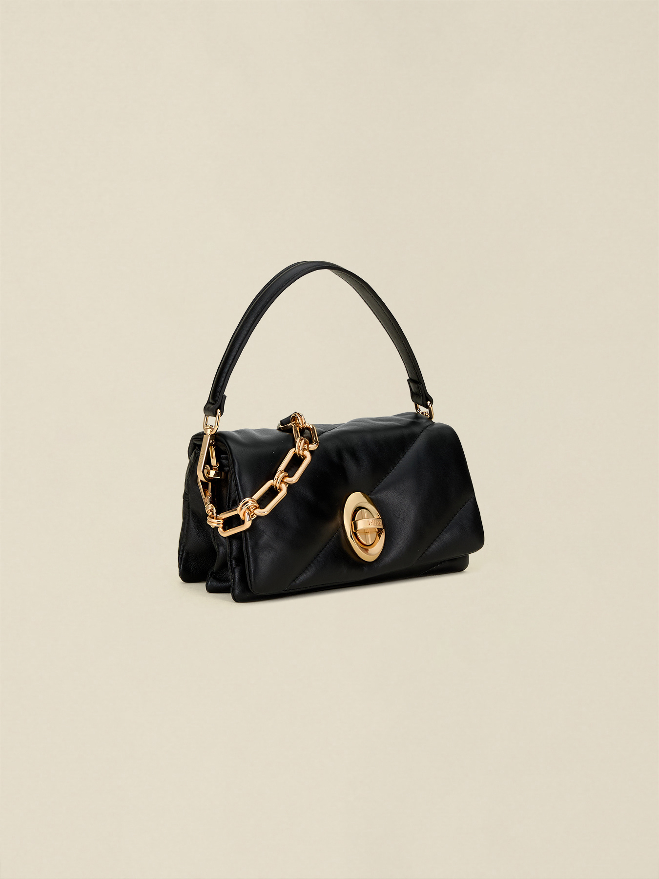Mini bag Ophelia puffy in vera pelle trapuntata image number 4