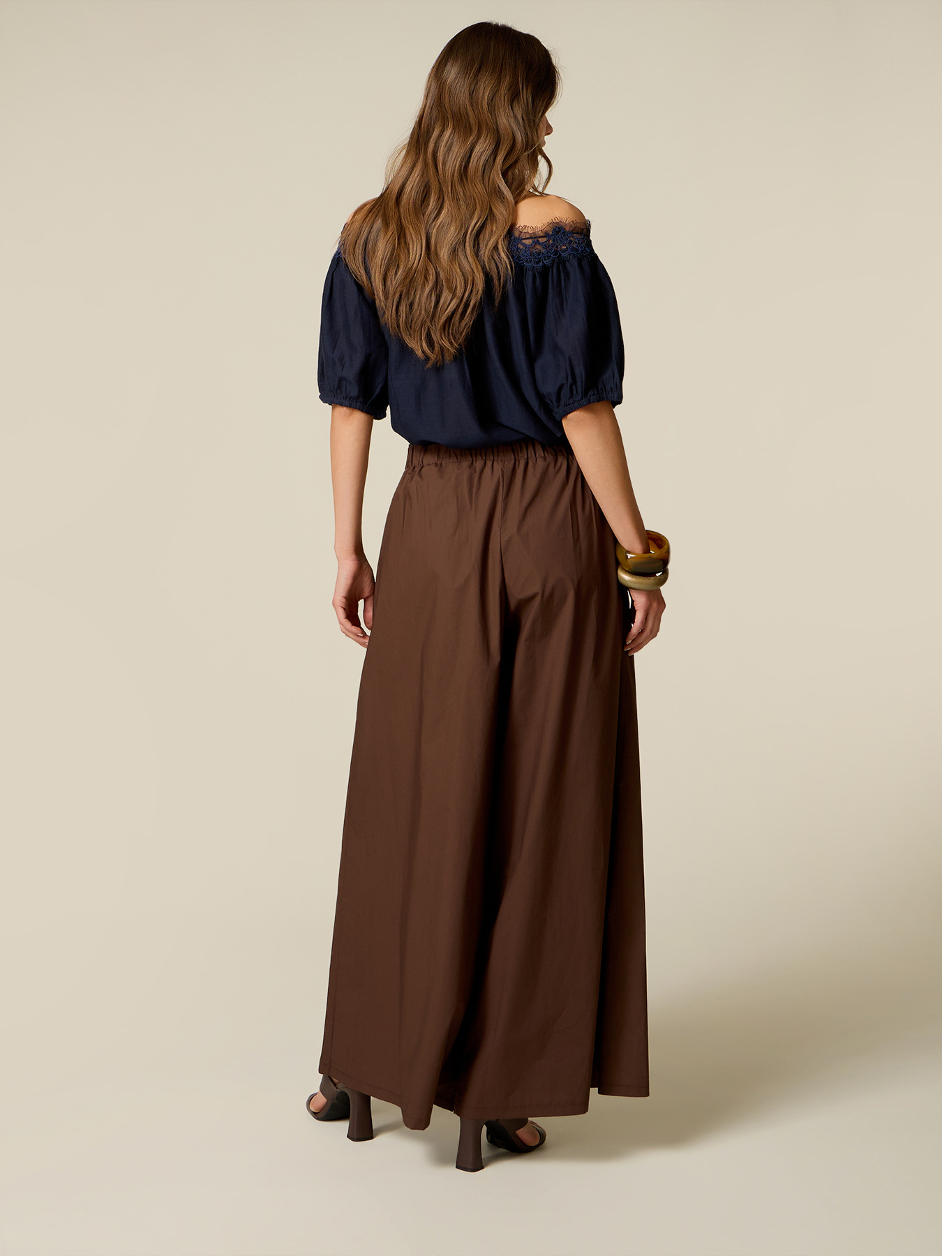 Wide leg trousers with waistband image number 1