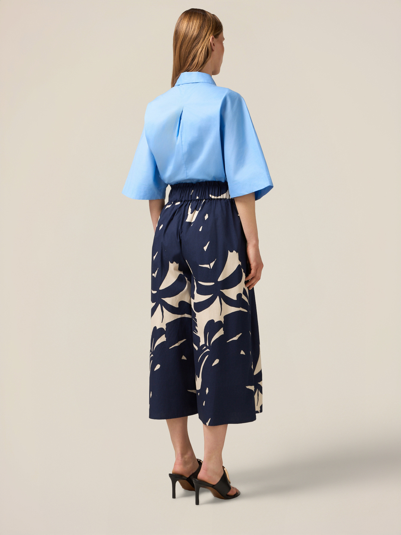 Cotton patterned culottes image number 1