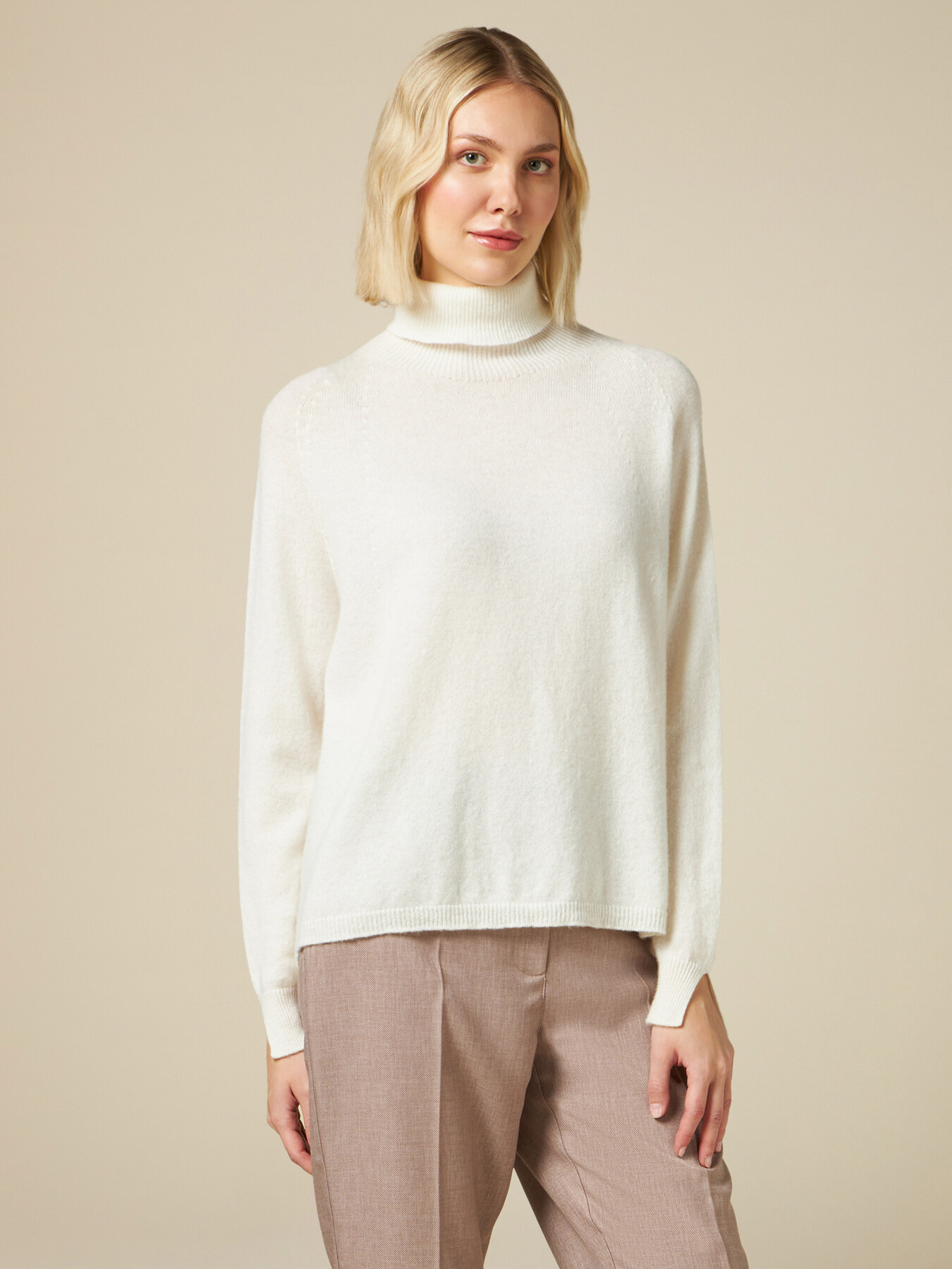 Rollkragenpullover aus reinem Kaschmir image number 0