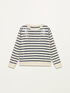 Gestreifter Pullover mit Pailletten image number 3
