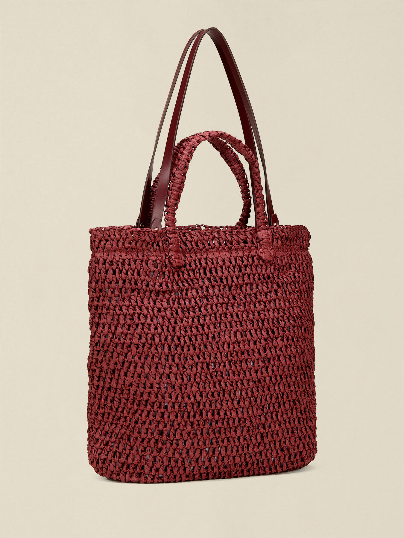 Woven raffia shopper image number 4