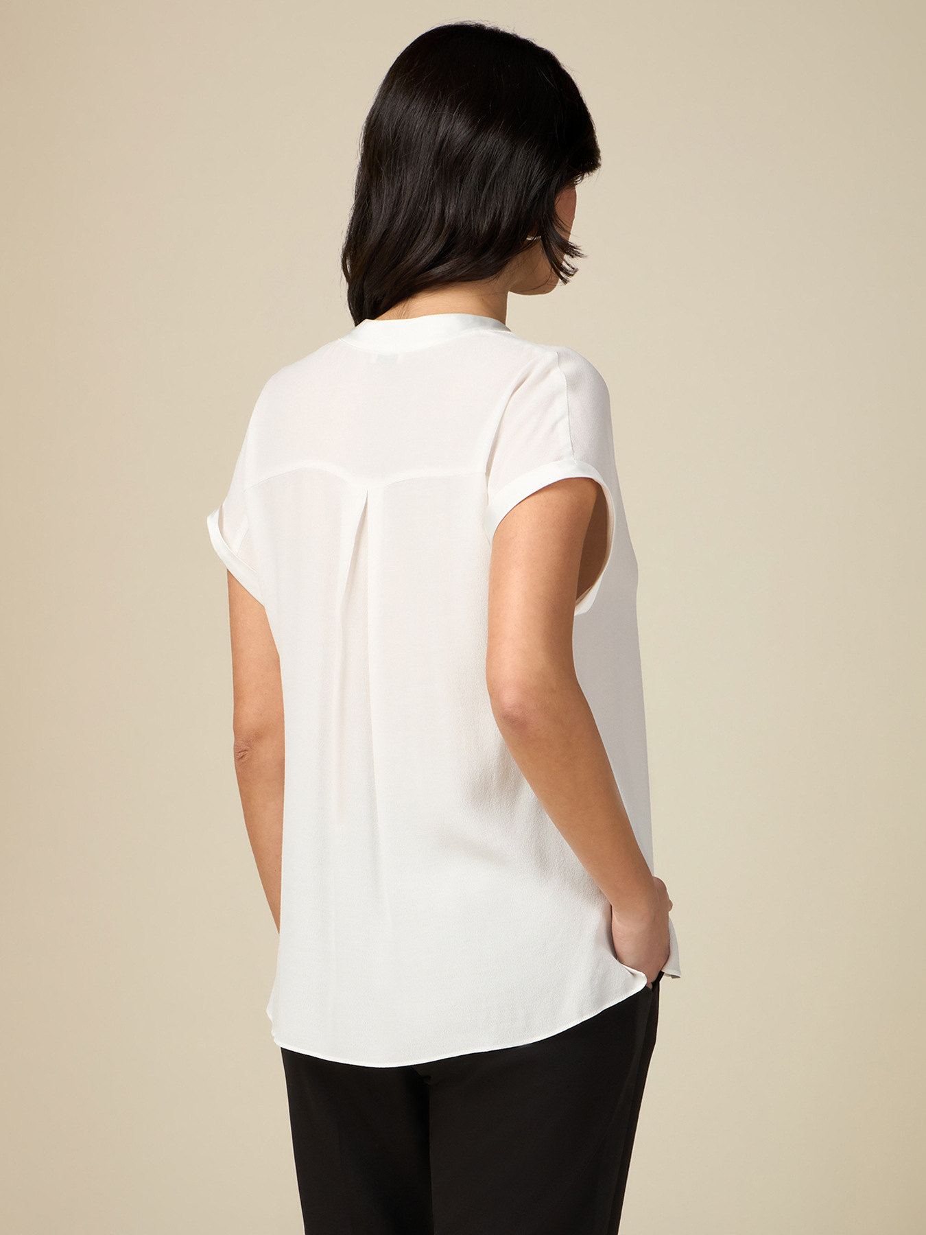 Blouse &agrave; manches courtes en viscose image number 1