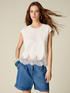 T-shirt with lace insert image number 0