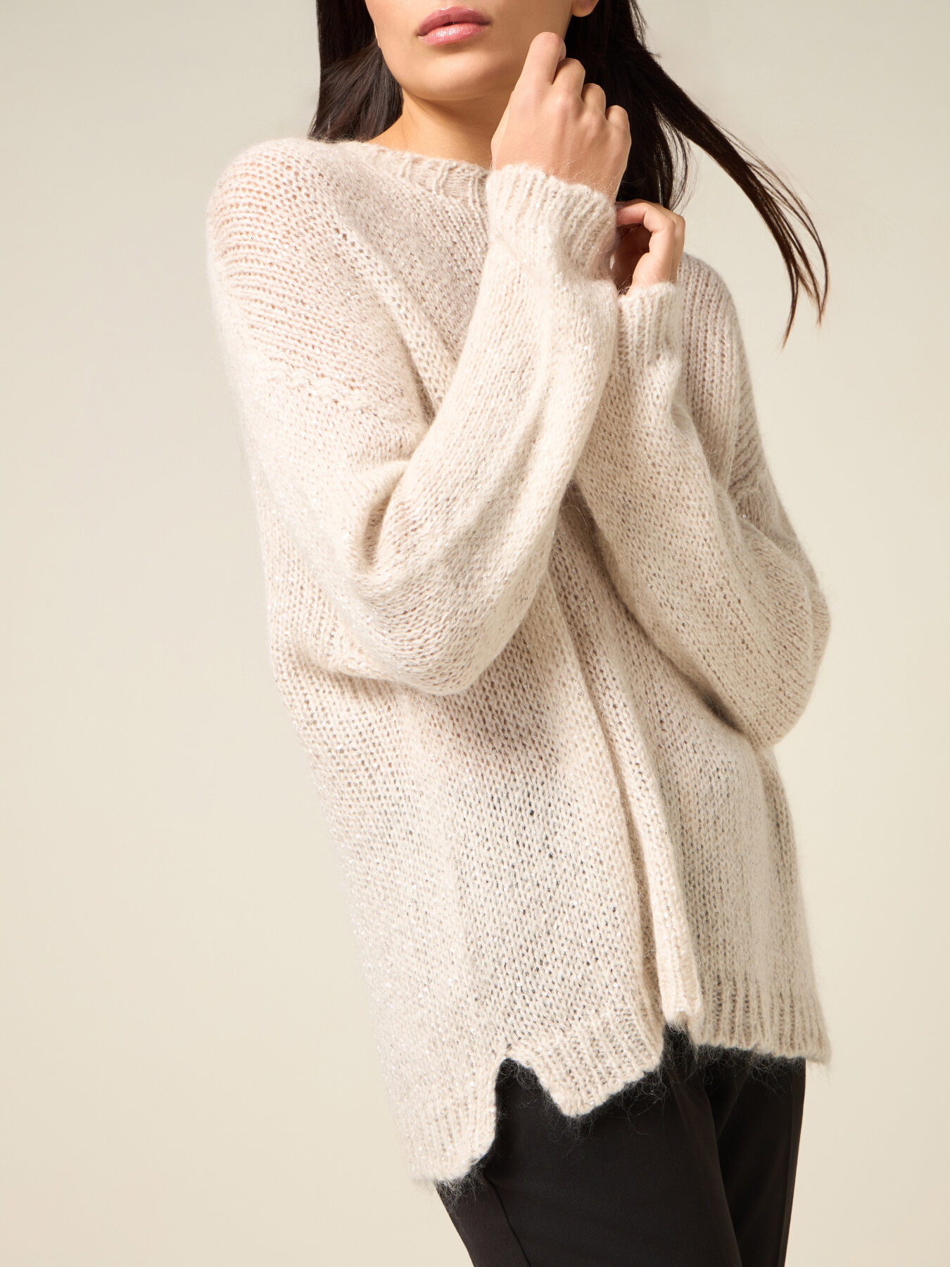 Jersey mezcla mohair con micro lentejuelas image number 2