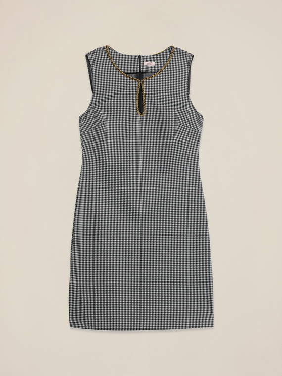 Houndstooth sheath dress