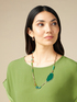 Collana lunga con pietre verdi image number 0