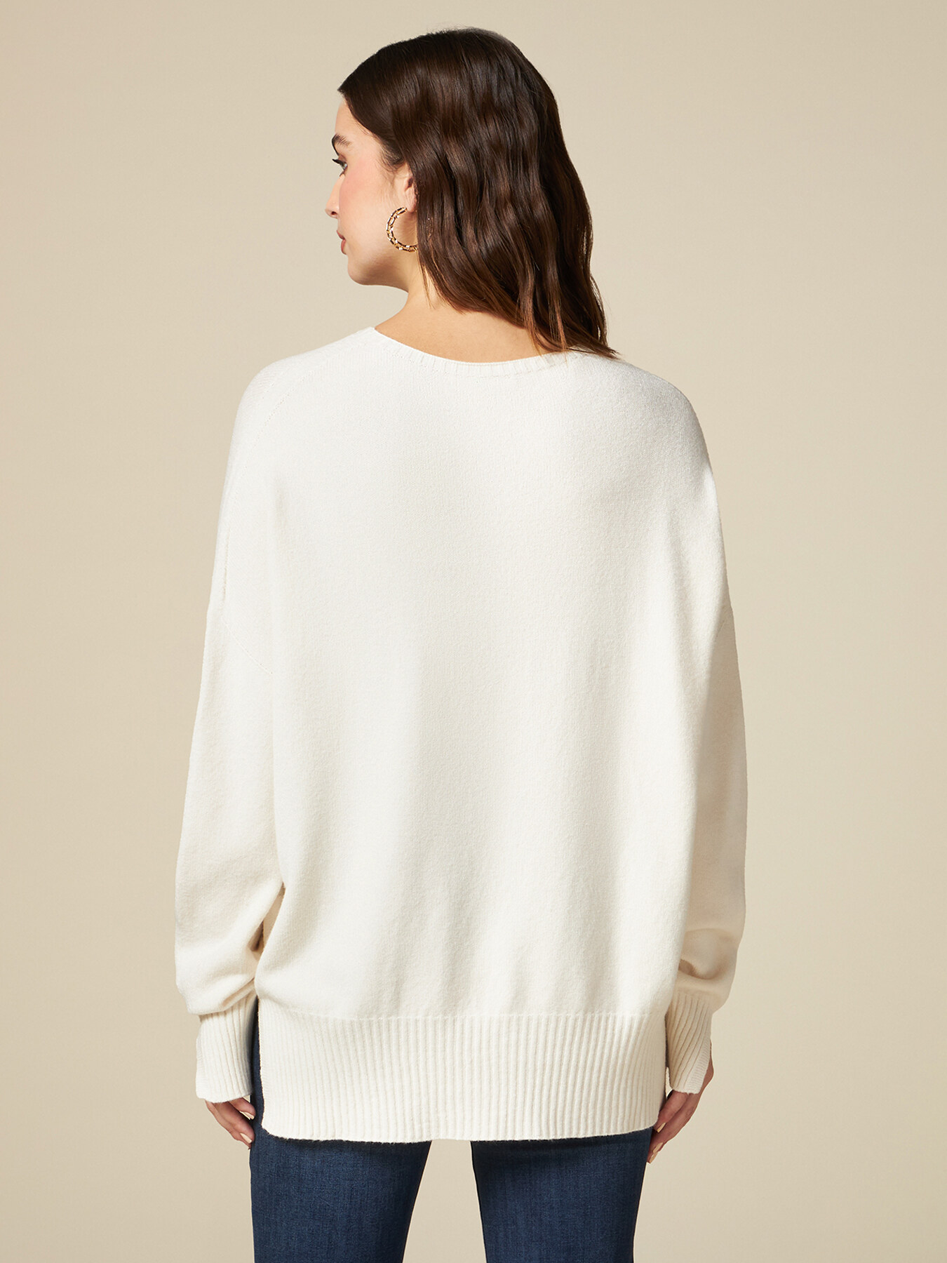 Nahtloser Pullover mit Rundhalsausschnitt image number 1