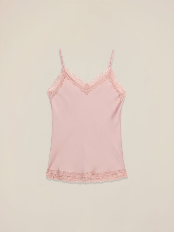 Top lingerie in raso e pizzo
