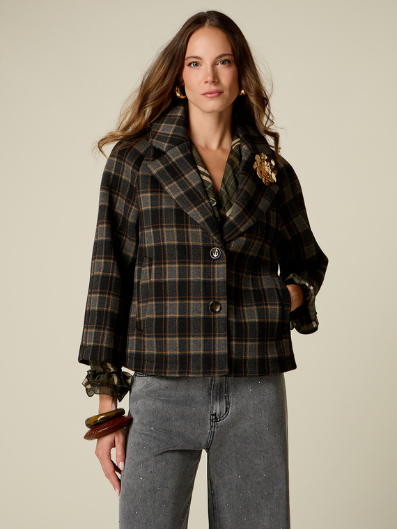 Boxy check jacket