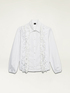 poplin shirt with ruching and lace image number 3