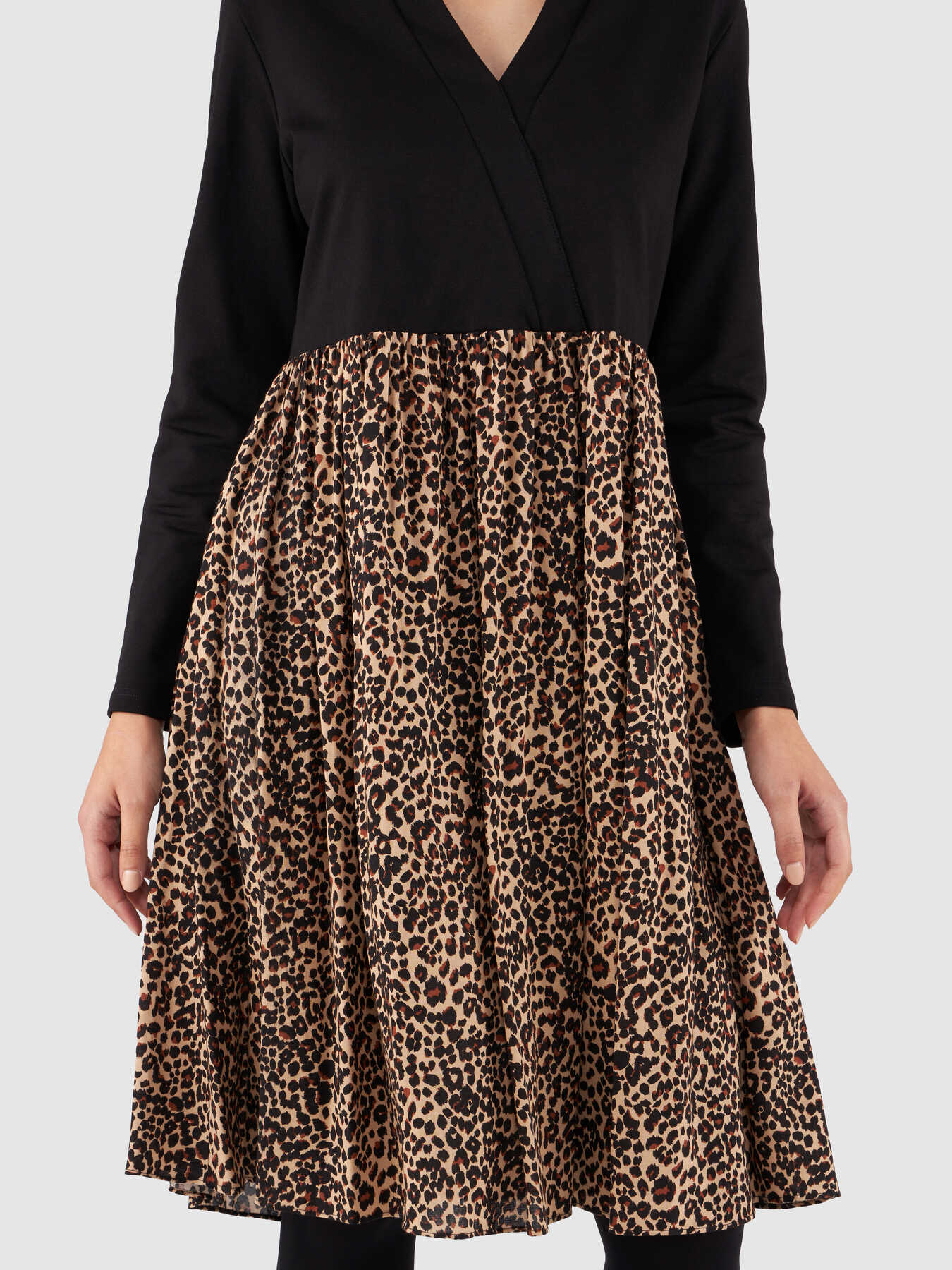 Vestito con gonna animalier image number 2