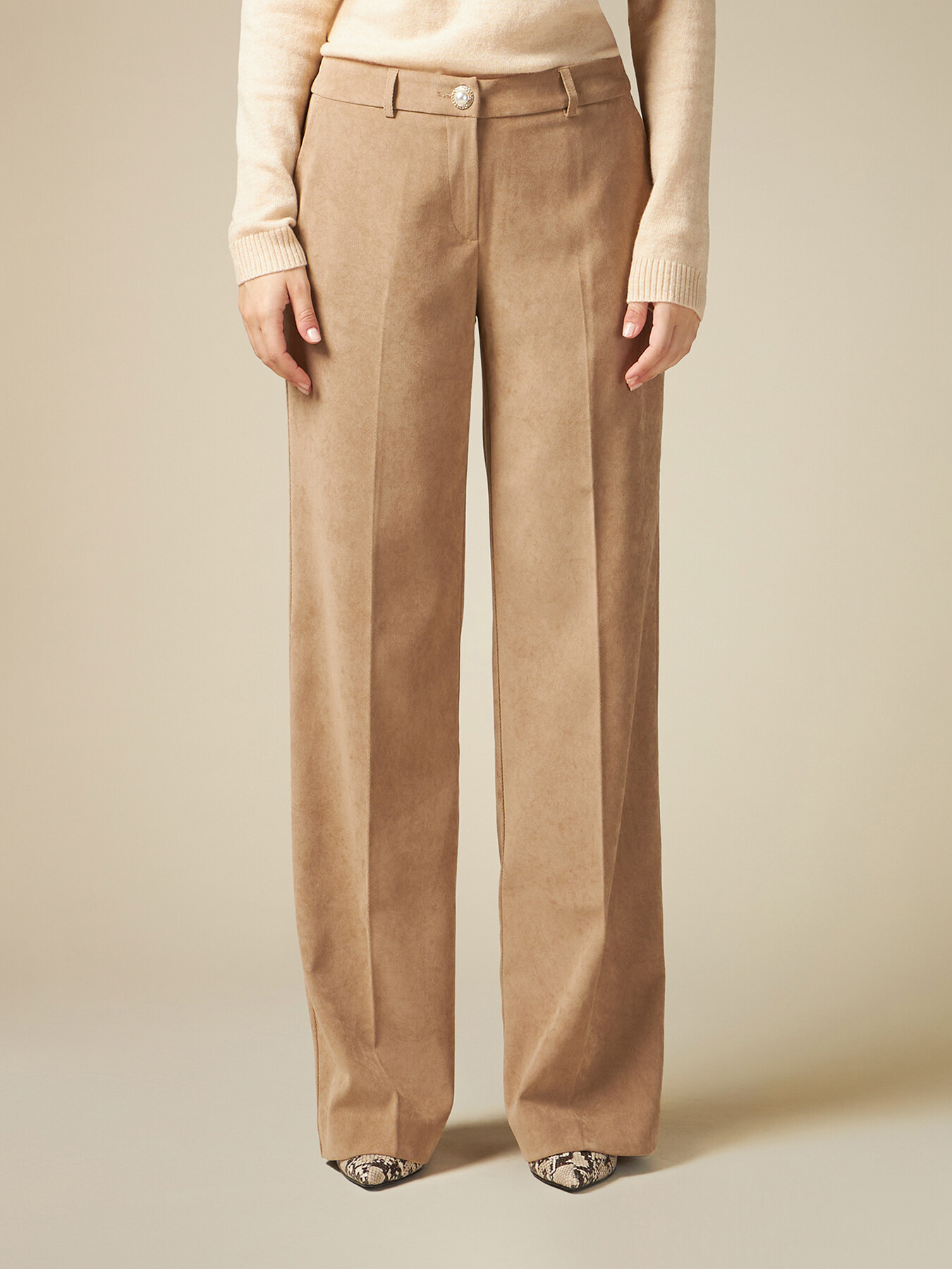 Pantaloni palazzo in velluto image number 3