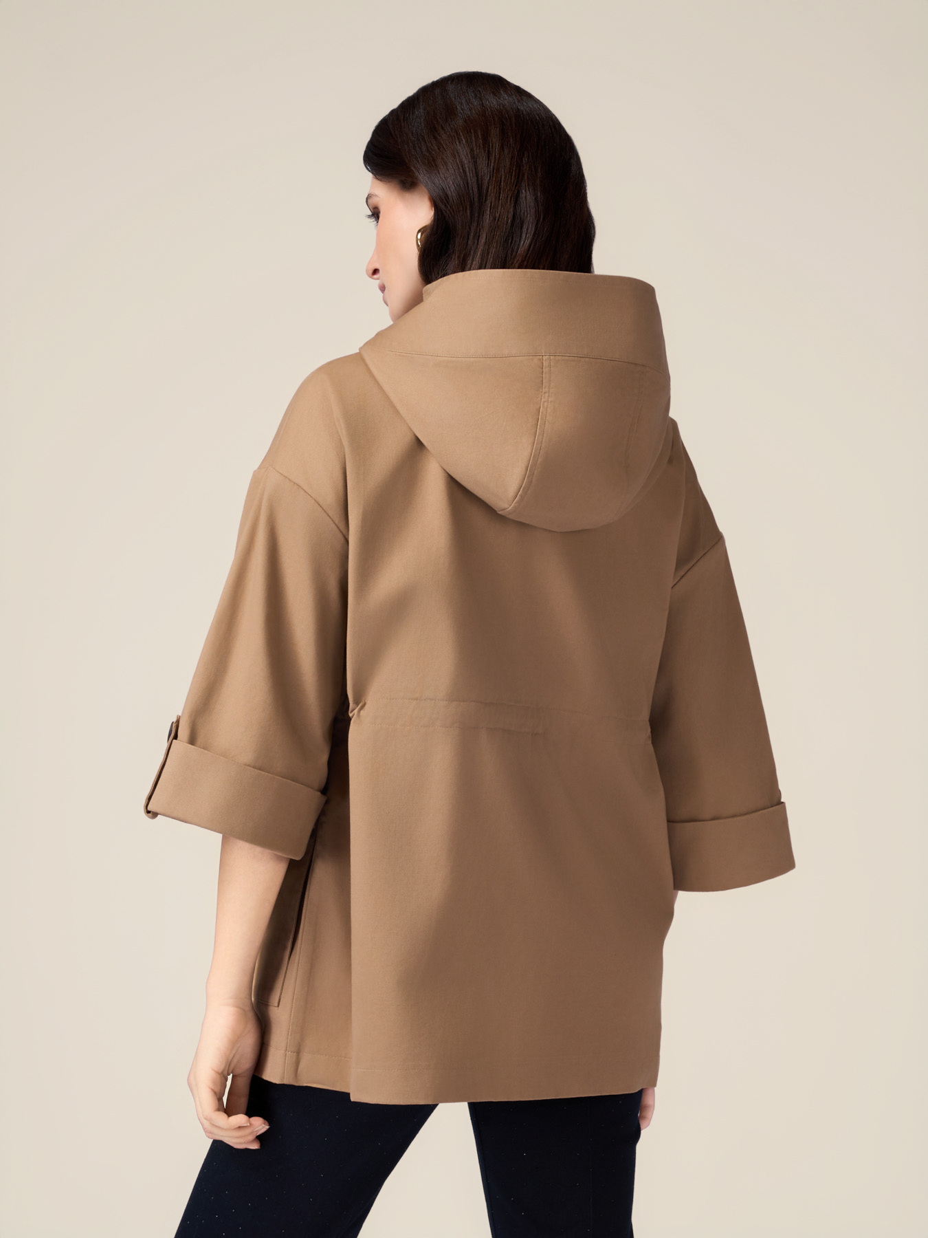 Parka over in cotone con cappuccio image number 1